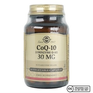 Solgar Coenzyme Q-10 30 mg 60 Kapsül Antioksidan Solgar Coenzyme Q-10 30 mg 60 Kapsül Antioksidan