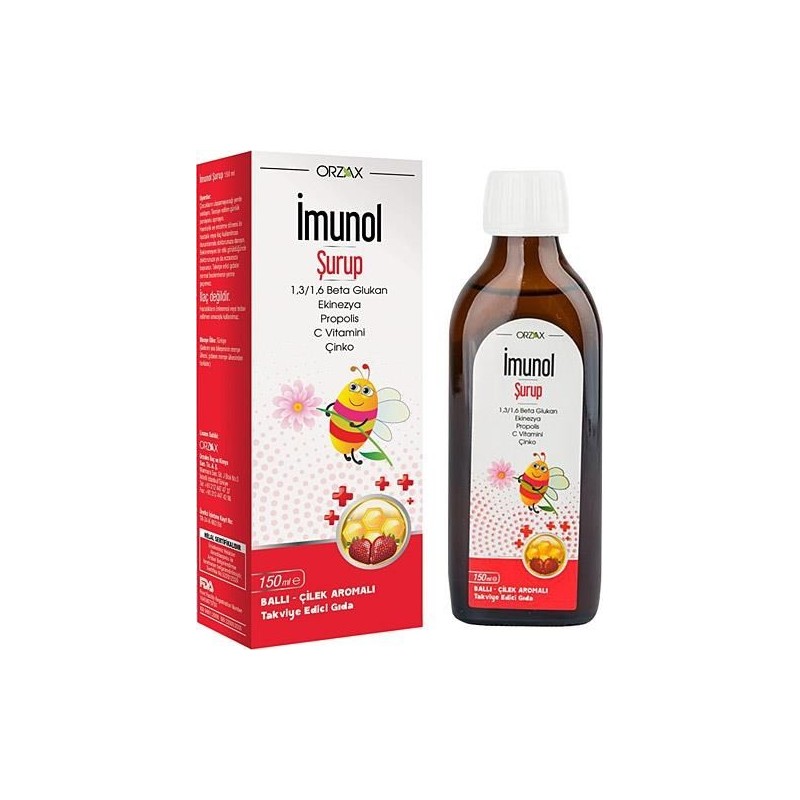İmunol Ballı Çilek Aromalı 150 ml Şurup