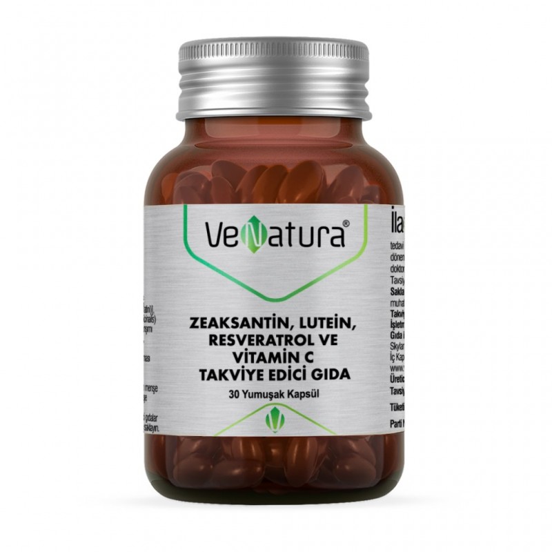 Venatura Zeaksantin Lutein Resveratrol Vitamin C 30 Kapsül Venatura Zeaksantin Lutein Resveratrol Vitamin C 30 Kapsül