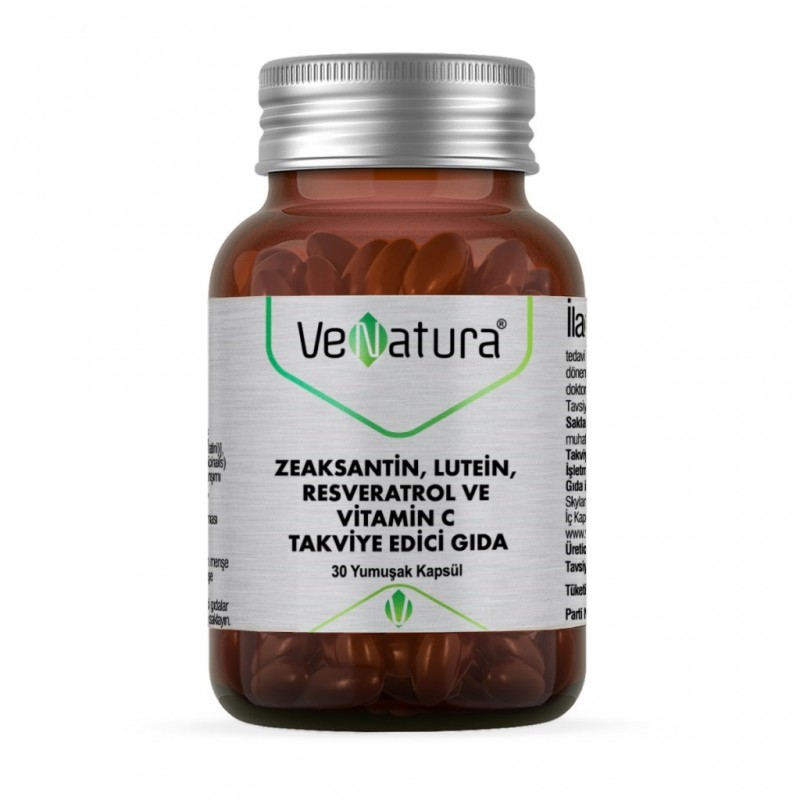 Venatura Zeaksantin Lutein Resveratrol Vitamin C 30 Kapsül Venatura Zeaksantin Lutein Resveratrol Vitamin C 30 Kapsül