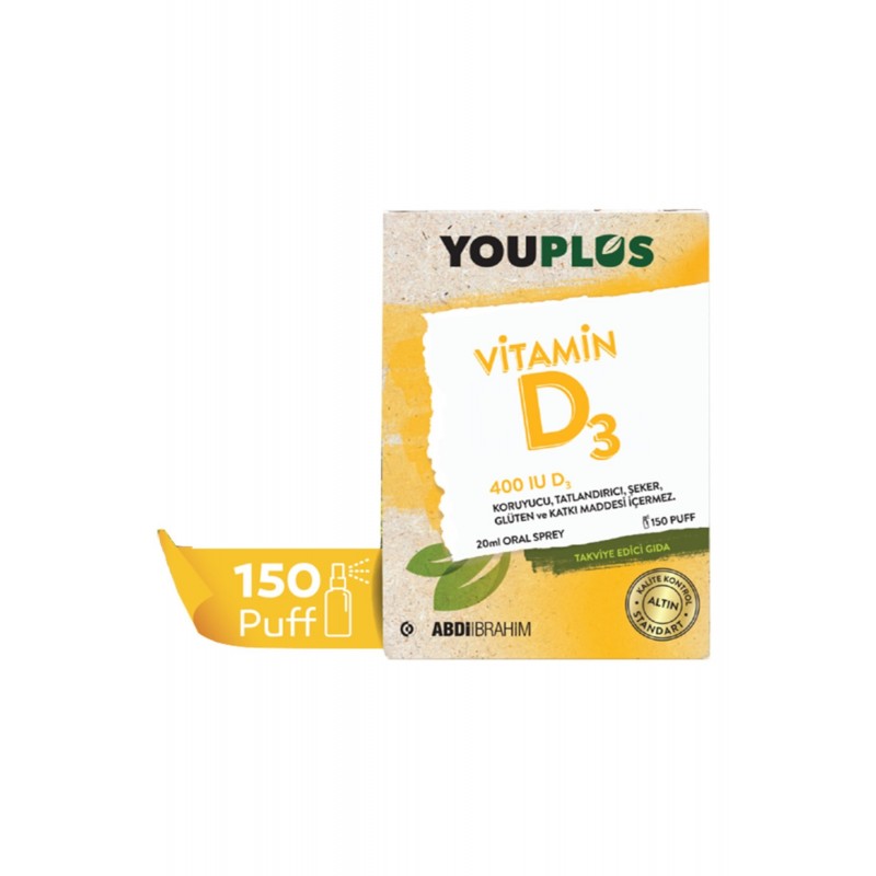Youplus Vitamin D3 400 IE Oral Sprey 20 ml