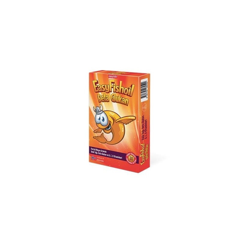 Easyvit EasyFishoil Beta Glukan Çiğnenebilir 30 Jel Form Easyvit EasyFishoil Beta Glukan Çiğnenebilir 30 Jel Form