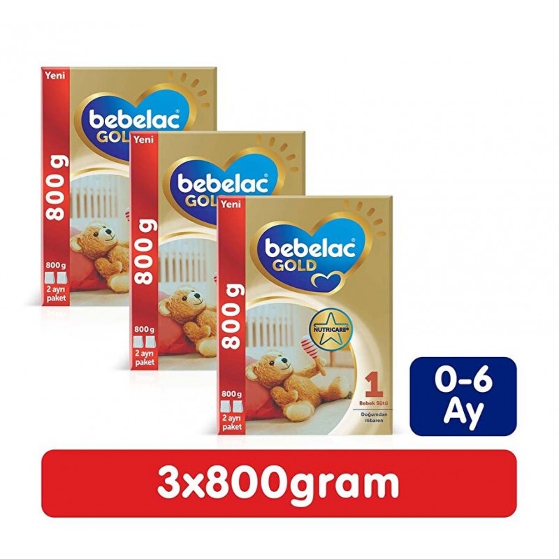 Bebelac Gold 1 800 gr Bebek Sütü 3 Adet