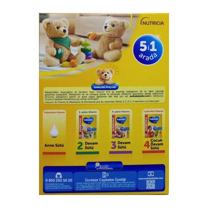 Bebelac 2 Devam Sütü 800 gr Bebelac 2 Devam Sütü 800 gr