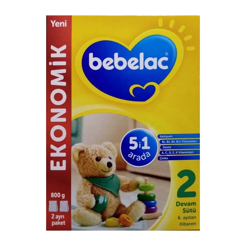 Bebelac 2 Devam Sütü 800 gr 2 Adet Bebelac 2 Devam Sütü 800 gr 2 Adet