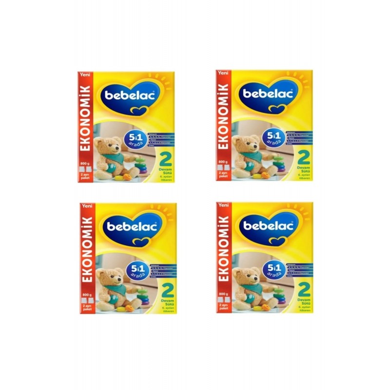 Bebelac 2 Devam Sütü 800 gr 4 Adet