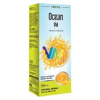 Ocean Vitamin Mineral Portakal Aromalı Şurup 150 ml Ocean Vitamin Mineral Portakal Aromalı Şurup 150 ml