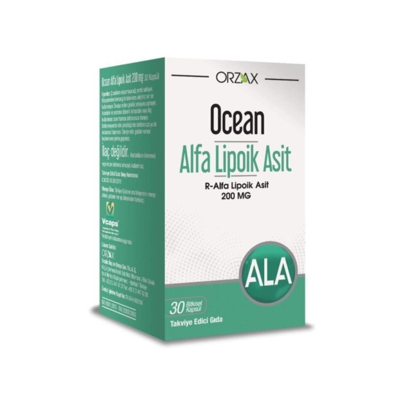 Orzax Alfa Lipoik Asit 200 Mg 30 Kapsül