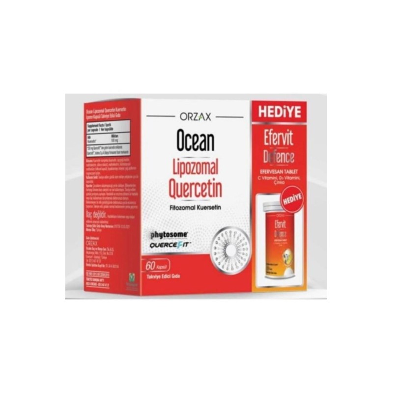 Ocean Lipozmal Quercetin Efervesan 60 Kapsül + Efervit Defence Efervesan 10 Tablet