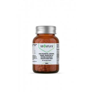Venatura Saw Palmetto Plus, L-Arjinin Likopen,Mineral ve Bitkisel Ekstreler 60 Kapsül