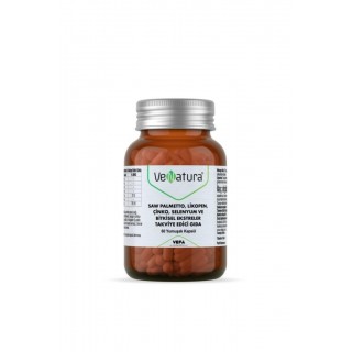 Venatura Saw Palmetto Plus, L-Arjinin Likopen,Mineral ve Bitkisel Ekstreler 60 Kapsül