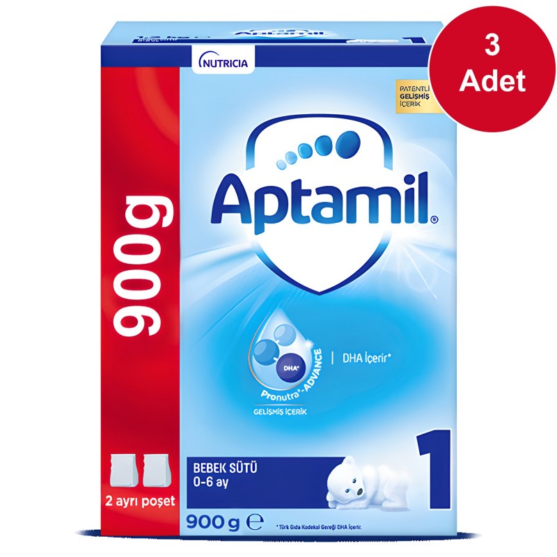 Aptamil 1 Bebek Sütü 900 gr 3 Adet