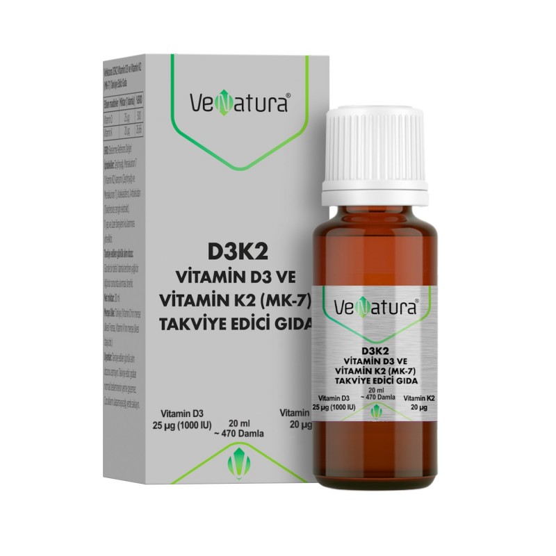 Venatura Vitamin D3K2 20 ml Damla Venatura Vitamin D3K2 20 ml Damla