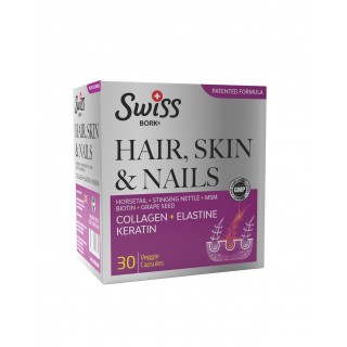 Swiss Bork Hair Skin Nail 30 Veggie Kapsül Swiss Bork Hair Skin Nail 30 Veggie Kapsül
