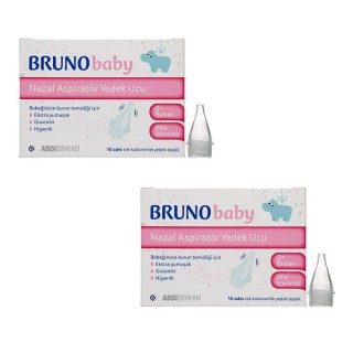 Bruno Baby Nazal Burun Aspiratörü 10'lu Yedek Uç 2'li Bruno Baby Nazal Burun Aspiratörü 10'lu Yedek Uç 2'li