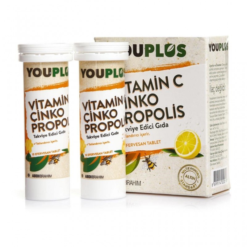 Youplus Vitamin C Çinko Propolis 20 Efervesan Tablet Youplus Vitamin C Çinko Propolis 20 Efervesan Tablet