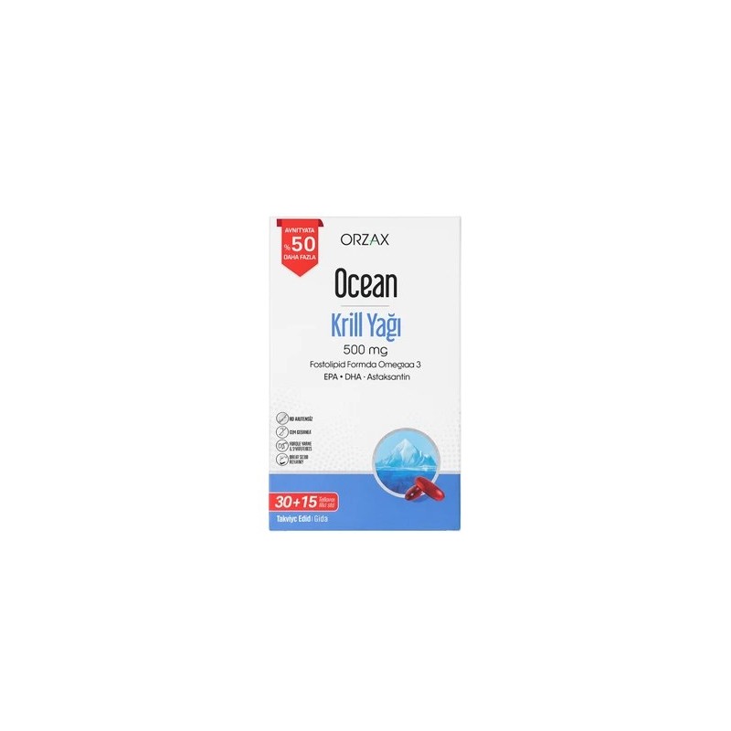 Ocean Krill Oil 500mg 30+15 Kapsül