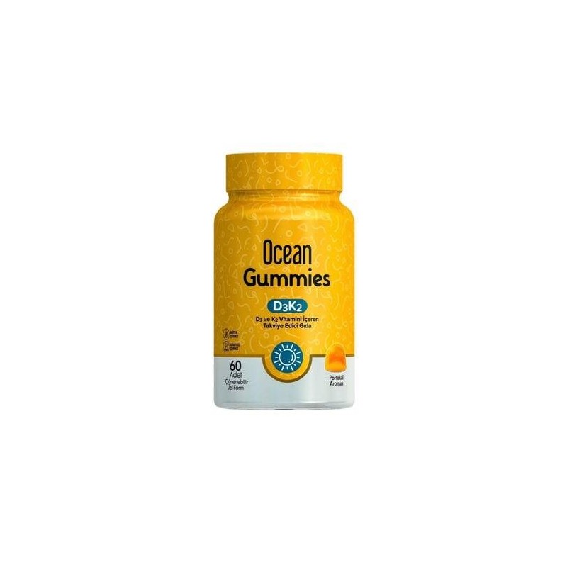 Ocean Gummies D3 K2 Vitamin Çiğnenebilir 60 Softgel