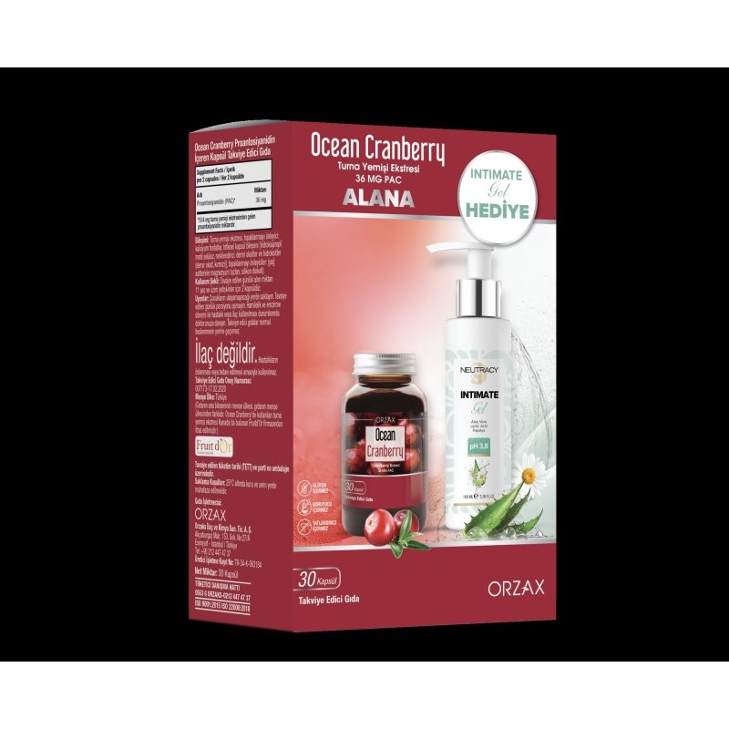 Ocean Cranberry 30 Kapsül Alana Neutracy Intımate Jel Hediye Ocean Cranberry 30 Kapsül Alana Neutracy Intımate Jel Hediye