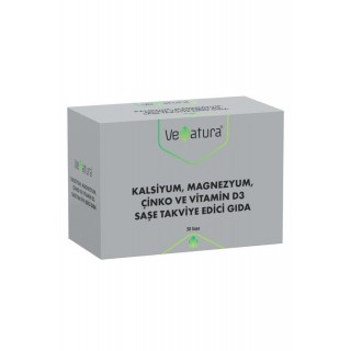 Venatura Kalsiyum, Magnezyum, Çinko Ve Vitamin D3 30 Saşe [Ambalajı Hasarlı]