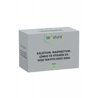 Venatura Kalsiyum, Magnezyum, Çinko Ve Vitamin D3 30 Saşe [Ambalajı Hasarlı]