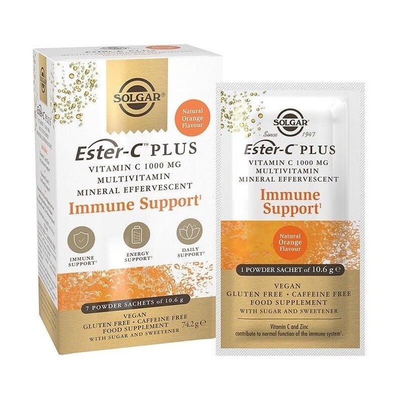 Solgar ESTER-C Plus Vitamin C 1000 MG Efervesan 7 Sachet