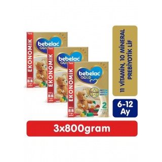 Bebelac Gold 2 Devam Sütü 800 gr 3 Adet