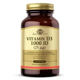 Solgar Vitamin D3 1000 IU 100 Kapsül