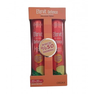 Orzax Efervit Defence 20 Tablet İkincisi % 50 İndirimli Paket