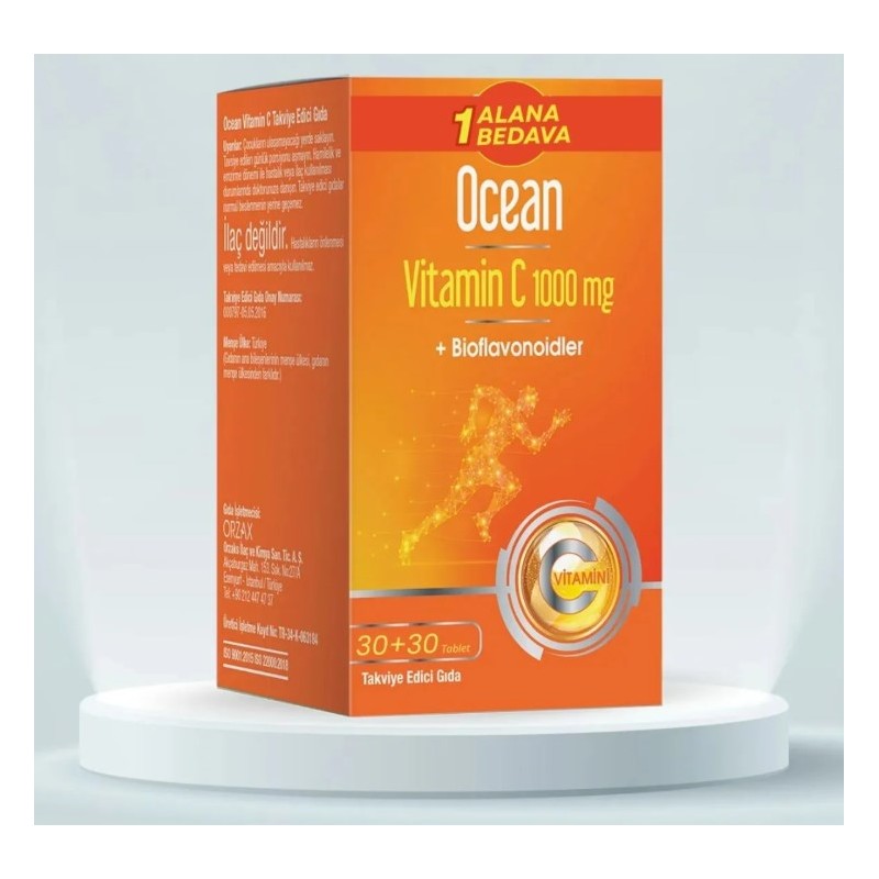 Ocean Vitamin C 1000 mg 30+30 Tablet 1 Alana 1 Bedava (60 Tablet)