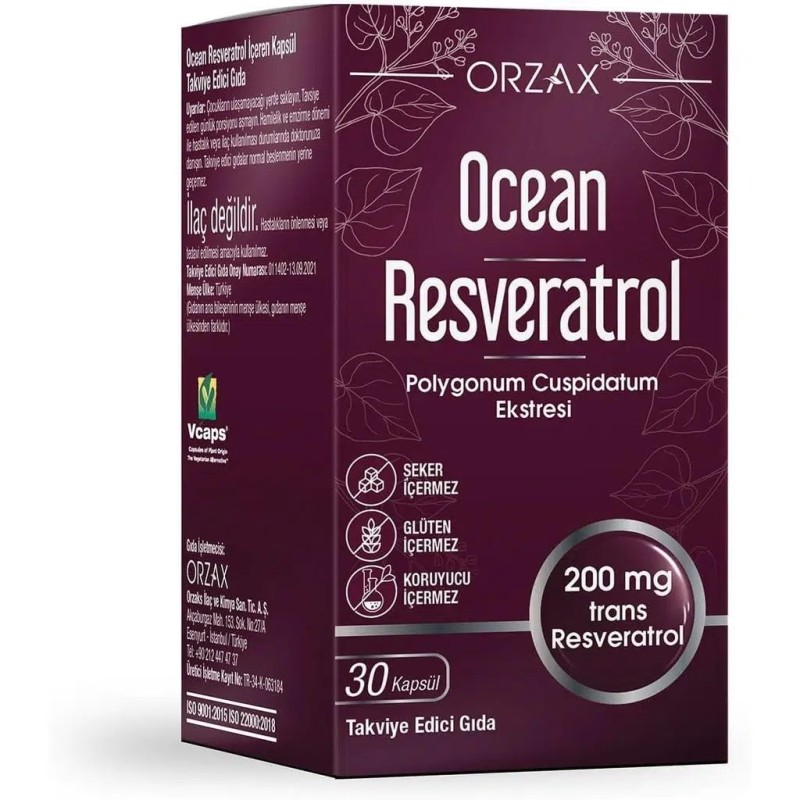 Ocean Resveratrol 200 mg 30 Kapsül
