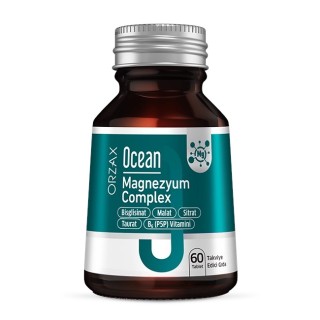 Ocean Magnezyum Complex Bisglisinat - Malat - Sitrat - Taurat & B6 (P5P) Vitamini 60 Tablet