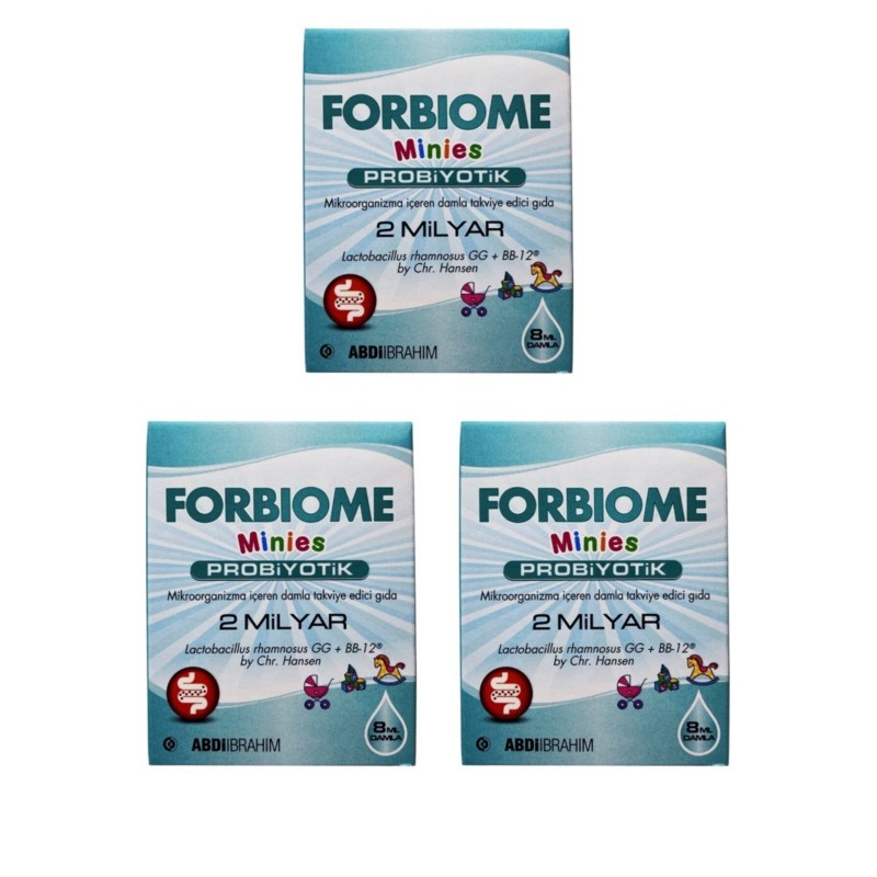 Forbiome Minies Probiyotik 2 Milyar 8ml Damla 3 Adet