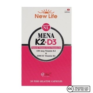 New Life Mena K2+D3 Natural Vitamin 60 Kapsül