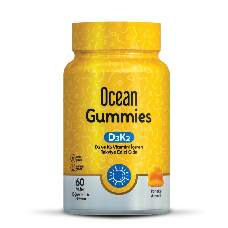 Ocean Gummies D3 K2 Vitamin Çiğnenebilir 60 Softgel