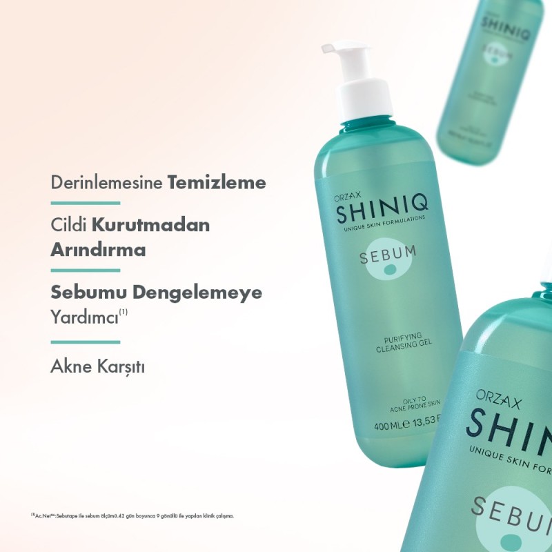 Orzax Shiniq Sebum Purifying Cleansing Gel 400 Ml
