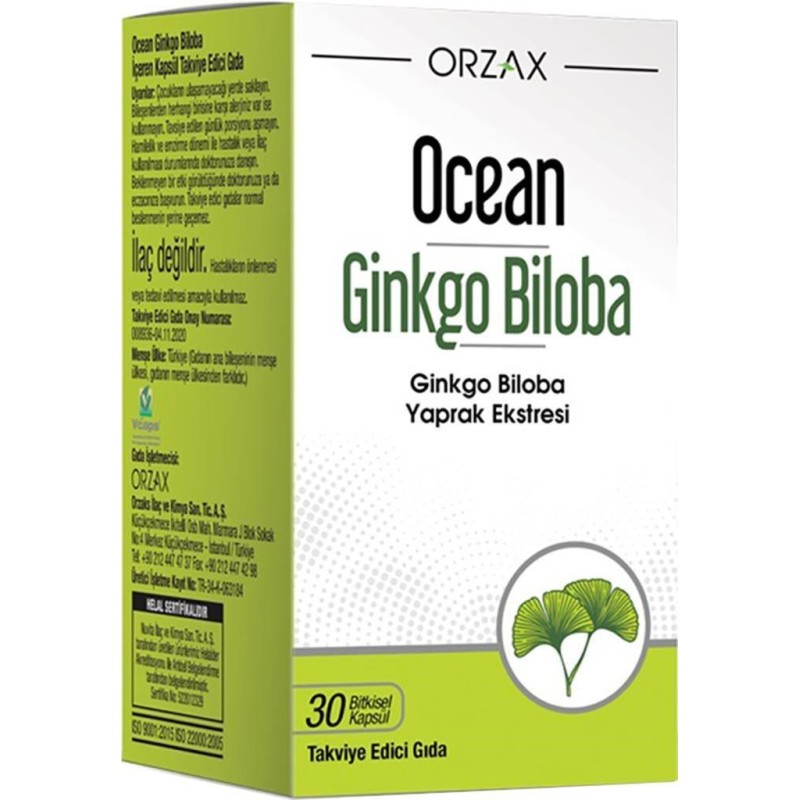 Ocean Ginkgo Biloba 30 Kapsül