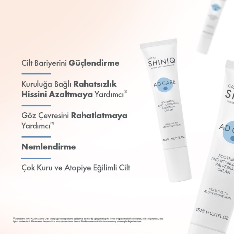 Orzax Shiniq Ad Care Sooting and Nourishing Palpebral Cream 15 ml
