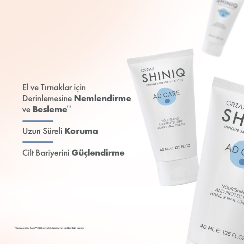 Orzax Shiniq AD Care Nourishing And Protecting Hand&Nail Cream 40 Ml