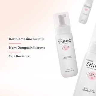 Orzax Shiniq Daily Dengeleyici Temizleme Köpüğü 180 ml Tüm Ciltler İçin