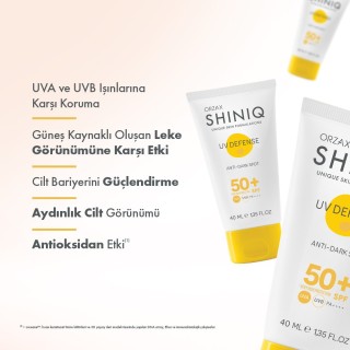 Orzax Shiniq Uv Defence spf+50 Antı-Dark Spot 40ml