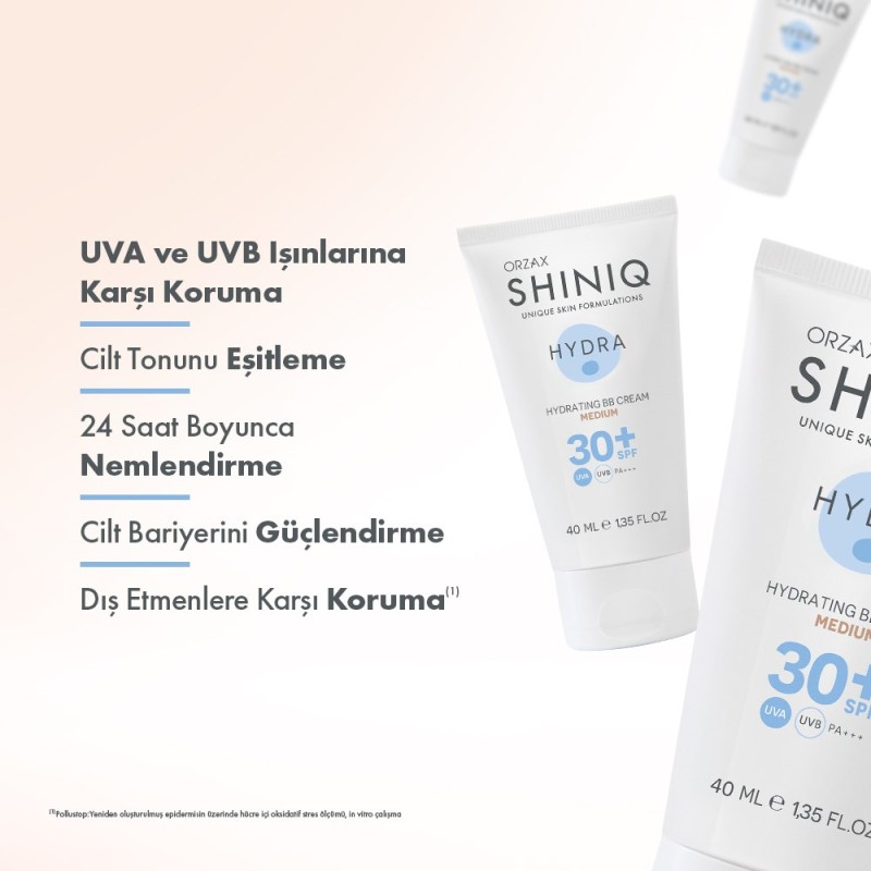 Orzax Shiniq Hydra Hydrating BB Cream Medium SPF30 40 ml