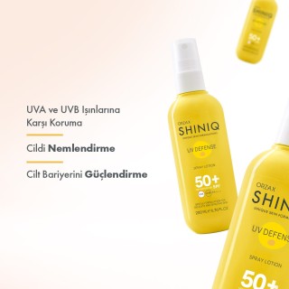 Orzax Shiniq UV Defence Güneş Koruyucu Vücut Spreyi SPF50+ 200 Ml