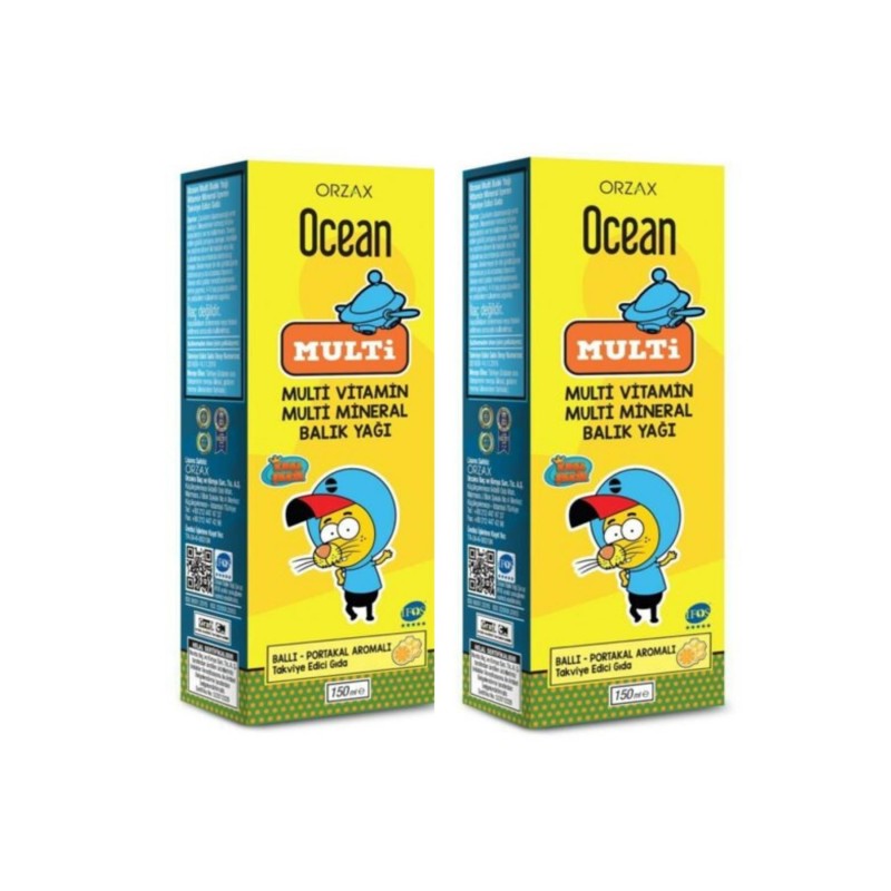 Ocean Multi Omega 3 150 ml Şurup 2 li