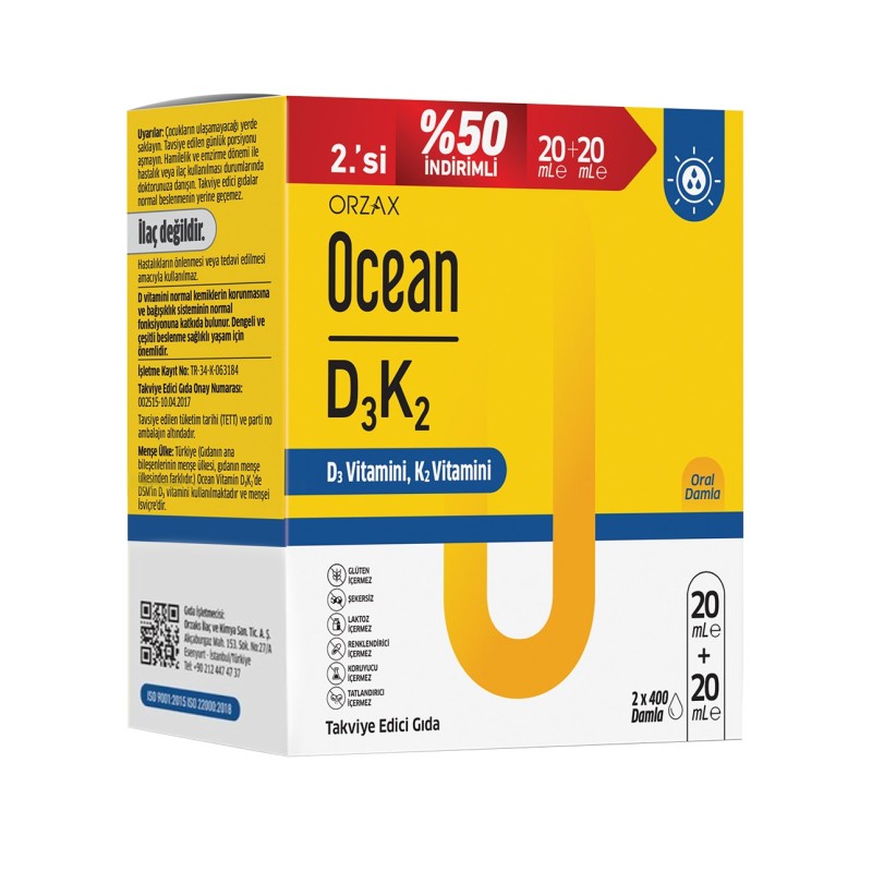 Ocean D3K2 20 ml Damla 2 Adet