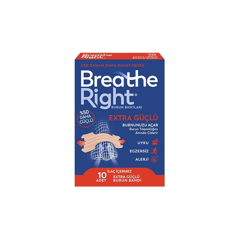 Breathe Right Burun Bandı Extra Standart Boy 10'lu