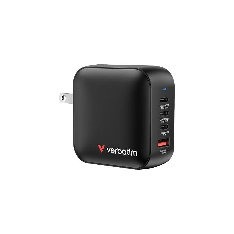 VERBATIM Mini GaN 4 in 1 100 W Duvar Şarj Cihazı