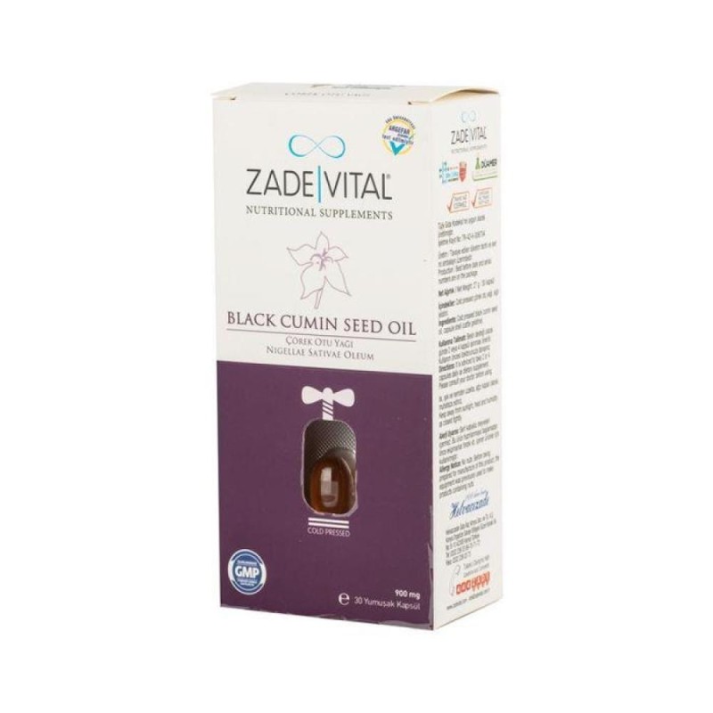 Zade Vital Çörek Otu Yağı 900 mg 30 Kapsül