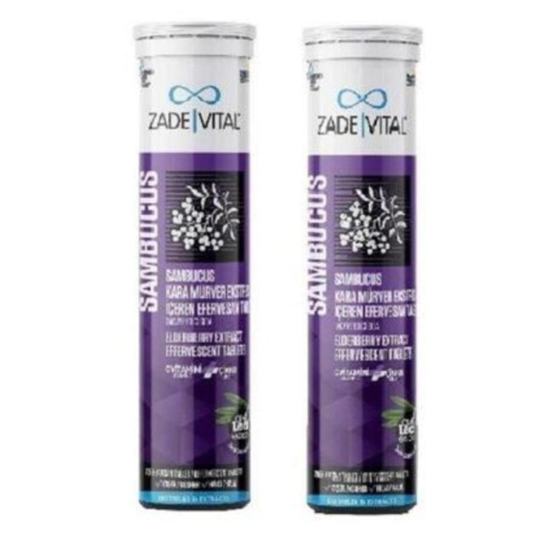 Zade Vital Sambucus Efervesan 20 Tablet x 2