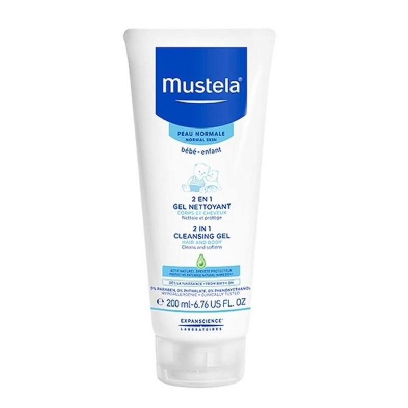 Mustela Cleansing 2 si 1 Arada 200 ml Bebek Saç ve Vücut Şampuanı